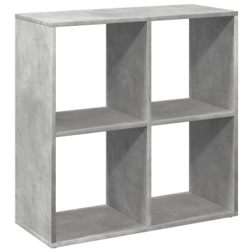 Bibliotecă/separator cameră gri beton 69,5x29x69,5 cm lemn - Img 6