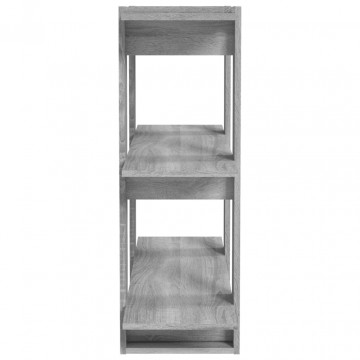 Bibliotecă/Separator cameră, gri sonoma, 80x30x87 cm - Img 5