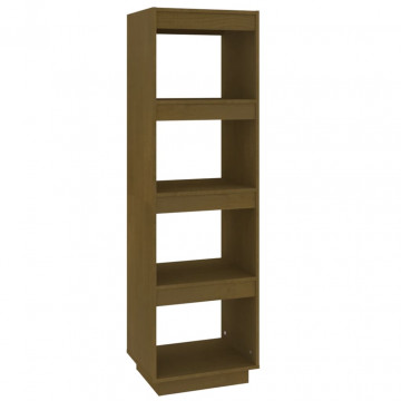 Bibliotecă/Separator cameră maro miere 40x35x135cm lemn pin - Img 2