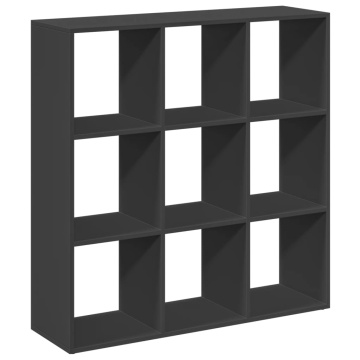 Bibliotecă/separator cameră negru 102x29x103,5 cm lemn - Img 2