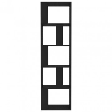 Bibliotecă/Separator cameră, negru, 45x24x159 cm, PAL - Img 8