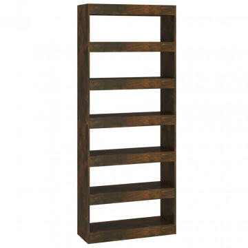 Bibliotecă/Separator cameră, stejar afumat, 80x30x198 cm, PAL - Img 2