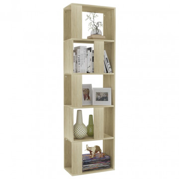 Bibliotecă/Separator cameră, stejar Sonoma, 45x24x159cm, PAL - Img 3