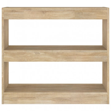 Bibliotecă/Separator cameră, stejar sonoma, 80x30x72 cm - Img 3