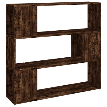 Bibliotecă/Separator de cameră, stejar afumat, 100x24x194 cm - Img 2