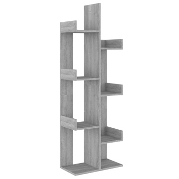 Bibliotecă, sonoma gri, 48x25,5x140 cm, lemn prelucrat - Img 2