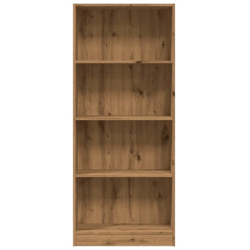Bibliotecă, stejar artizanal, 60x24x143 cm, lemn prelucrat - Img 4