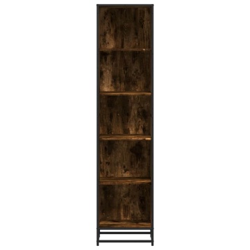 Bibliotecă, stejar fumuriu, 40x35x170,5 cm, lemn prelucrat - Img 4