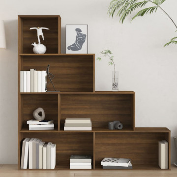 Bibliotecă, stejar maro, 155x24x160 cm - Img 8
