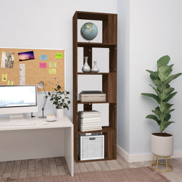 Bibliotecă, stejar maro, 45x24x160 cm, lemn compozit - Img 1