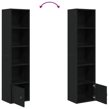 Bibliotecă Stejar negru 31x24x127 cm Lemn prelucrat - Img 6