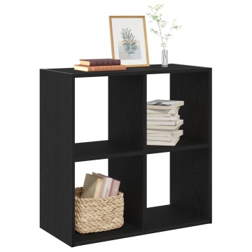 Bibliotecă, stejar negru, 68,5x32x68,5 cm, lemn prelucrat - Img 3