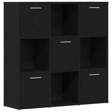 Bibliotecă, stejar negru, 90x28x90 cm, lemn prelucrat - Img 2
