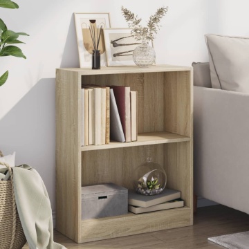 Bibliotecă, stejar sonoma, 60x24x76 cm, lemn compozit - Img 1