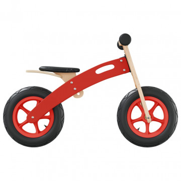 Bicicletă echilibru pentru copii, cauciucuri pneumatice, roșu - Img 5