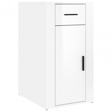 Birou, alb extralucios, 40x49x75 cm, lemn prelucrat - Img 2