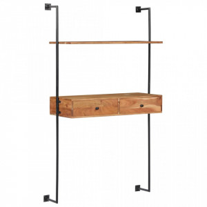 Birou de perete, 90 x 40 x 170 cm, lemn masiv de acacia - Img 1