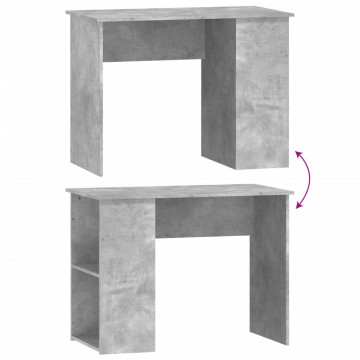 Birou, gri beton, 100x55x75 cm, lemn prelucrat - Img 5