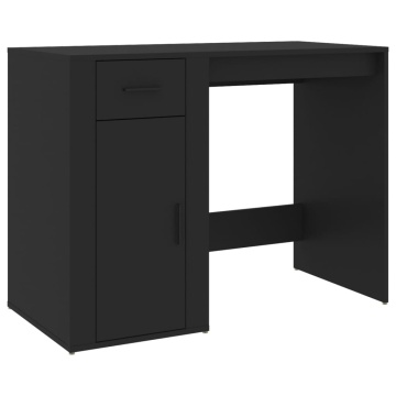 Birou, negru, 100x49x75 cm, lemn prelucrat - Img 2