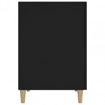 Birou, negru, 140x50x75 cm, lemn compozit - Img 7