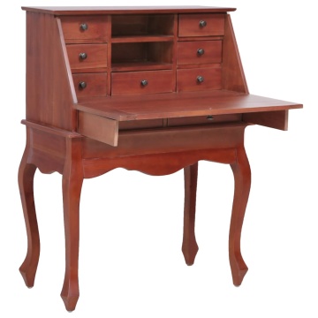 Birou secretar, maro, 78 x 42 x 103 cm, lemn masiv de mahon - Img 1