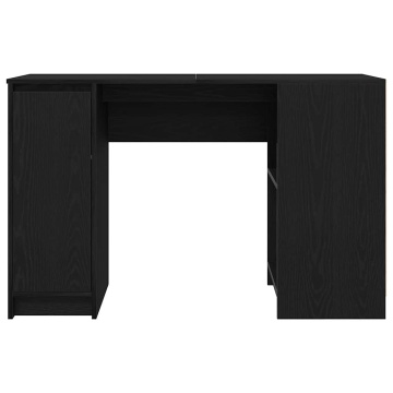 Birou Stejar negru 120x42x76 cm Lemn prelucrat - Img 5
