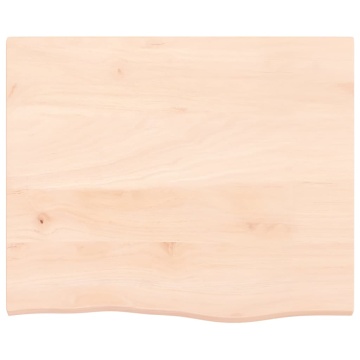 Blat de baie, 60x50x2 cm, lemn masiv netratat - Img 3