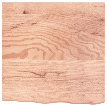 Blat de baie, maro deschis, 60x60x(2-4) cm, lemn masiv tratat - Img 3