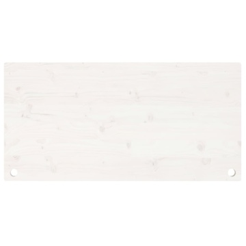Blat de birou, alb, 100x50x2,5 cm, lemn masiv de pin - Img 4