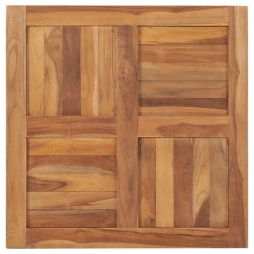 Blat de masă, 70 x 70 x 2,5 cm, lemn masiv de tec - Img 2