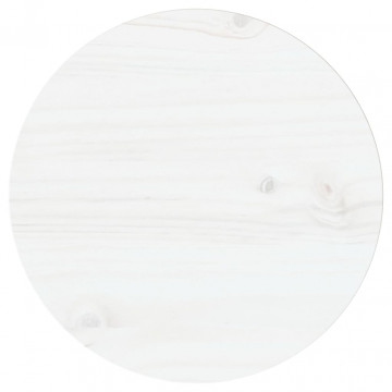 Blat de masă, alb, Ø30x2,5 cm, lemn masiv de pin - Img 1
