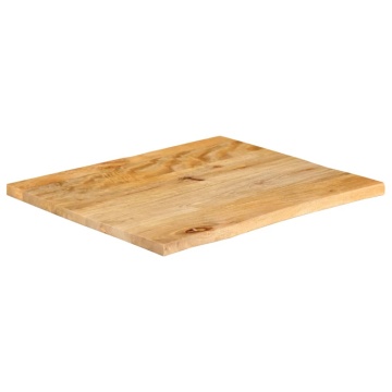Blat de masă contur organic 40x40x2,5 cm lemn masiv de mango - Img 2