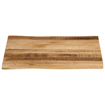 Blat de masă contur organic 40x40x2,5 cm lemn masiv mango brut - Img 3