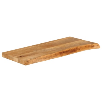 Blat de masă contur organic 90x20x2,5 cm lemn masiv de mango - Img 2