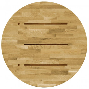 Blat de masă, lemn masiv de stejar, rotund, 23 mm, 500 mm - Img 2