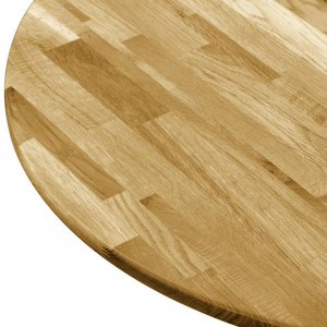 Blat de masă, lemn masiv de stejar, rotund, 23 mm, 600 mm - Img 4