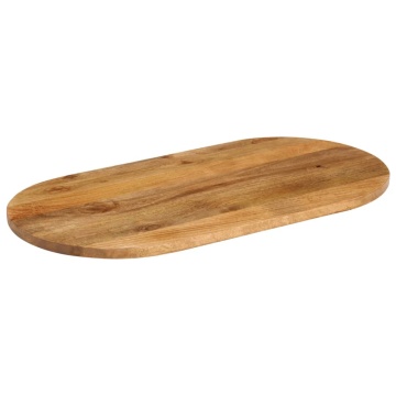 Blat de masă oval, 100x40x2,5 cm, lemn masiv de mango - Img 2