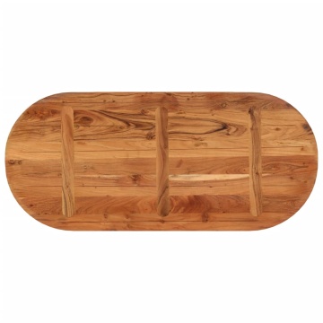 Blat de masă oval, 110x50x3,8 cm, lemn masiv de acacia - Img 8