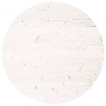 Blat de masă rotund, alb, Ø80x3 cm, lemn masiv de pin - Img 2