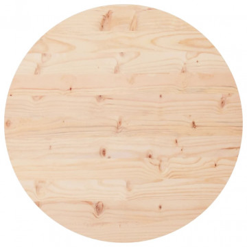 Blat de masă rotund, Ø90x3 cm, lemn masiv de pin - Img 2