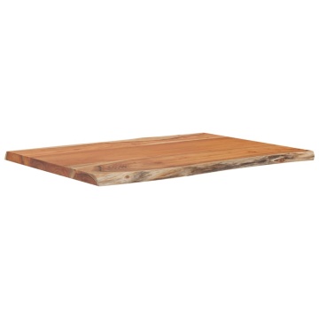 Blat masă 80x60x2,5cm dreptunghiular lemn acacia contur natural - Img 2