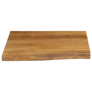 Blat masă cu margini naturale, 60x60x2,5 cm, lemn masiv mango - Img 3