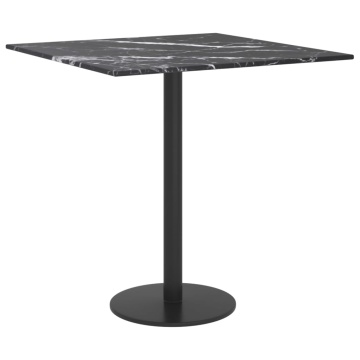 Blat masă negru 40x40 cm 6 mm sticlă securizată design marmură - Img 4