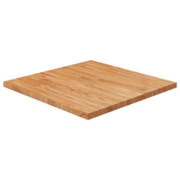 Blat masă pătrat maro deschis 60x60x2,5 cm lemn stejar tratat - Img 1
