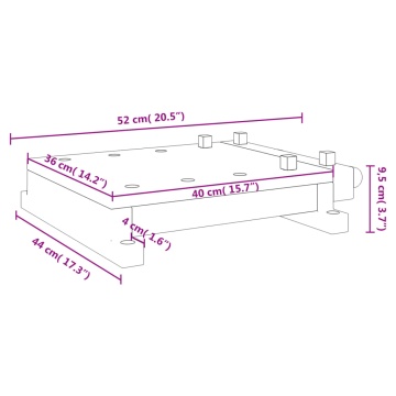 Blat pentru banc de lucru cu menghină, 52x44x9,5 cm lemn acacia - Img 7