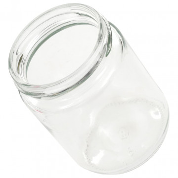 Borcane de sticlă pentru gem capace alb & roșu 96 buc. 230 ml - Img 4