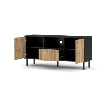 Bospe Tv Stand 2D1S Black/Wotan 2K - Img 3