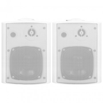 Boxe stereo de perete, 2 buc., alb, 100 W, interior/exterior - Img 2