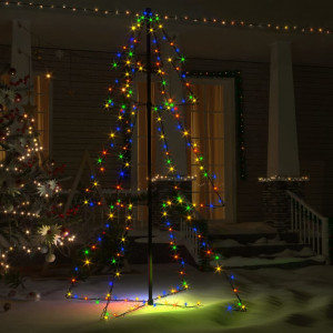 Brad Crăciun conic, 200 LED-uri, 98x150 cm, interior & exterior - Img 3