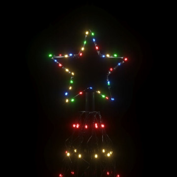 Brad de Crăciun conic, 1400 LED-uri, multicolor, 160x500 cm - Img 8